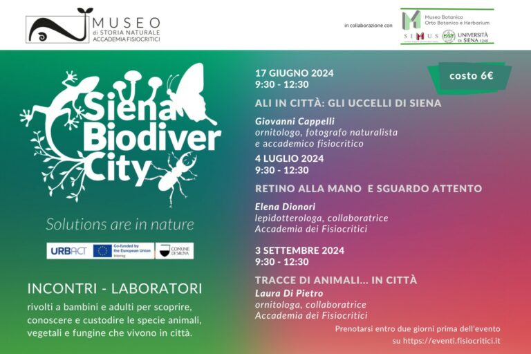 Incontri-Laboratori “SIENA BIODIVERCITY: LA BIODIVERSITÀ URBANA A SIENA”